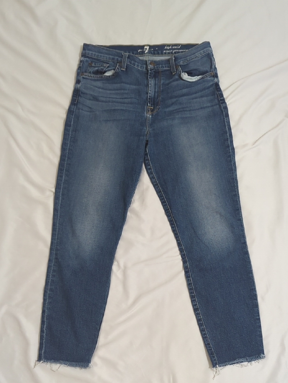 7 FOR ALL MANKIND Gwenevere High-Waist Ankle Jeans, Color Blue Size 30